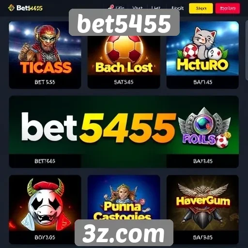 Modalidades de jogos disponíveis na bet5455